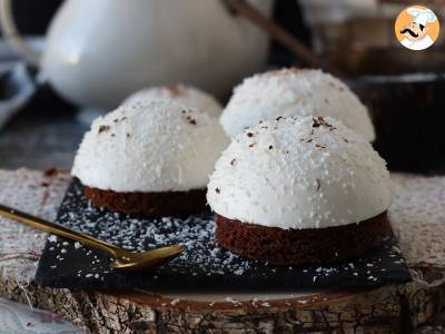 Domos de chocolate e coco, tão lindos quanto deliciosos