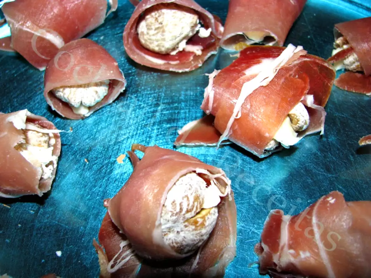 Embrulhos de Presunto com Figos e Queijo de Cabra ('chévre'), da Nigella - foto 2