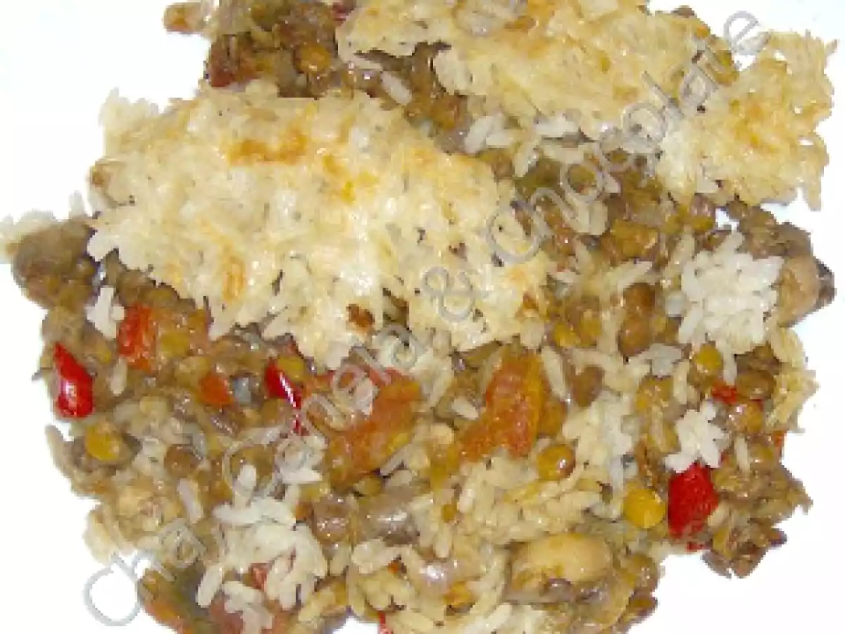 Empadão de Arroz e Lentilhas
