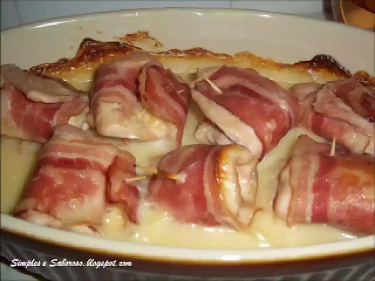 Enroladinhos de Frango e Bacon