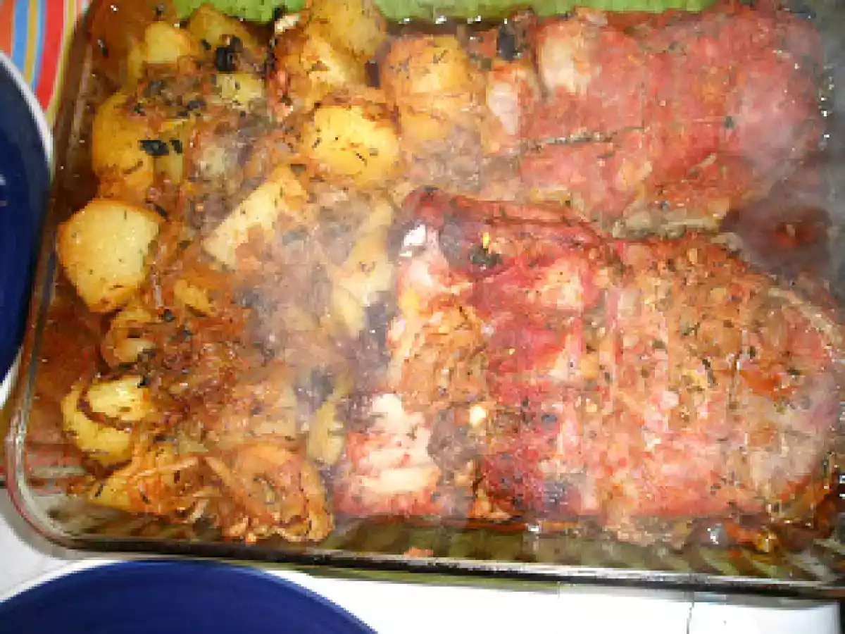 Entrecosto Assado no Forno, com Arroz de Forno e batatinhas assadas - foto 2