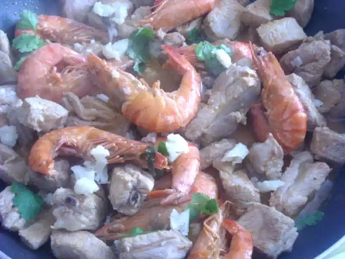 Entrecosto Frito com Gambas