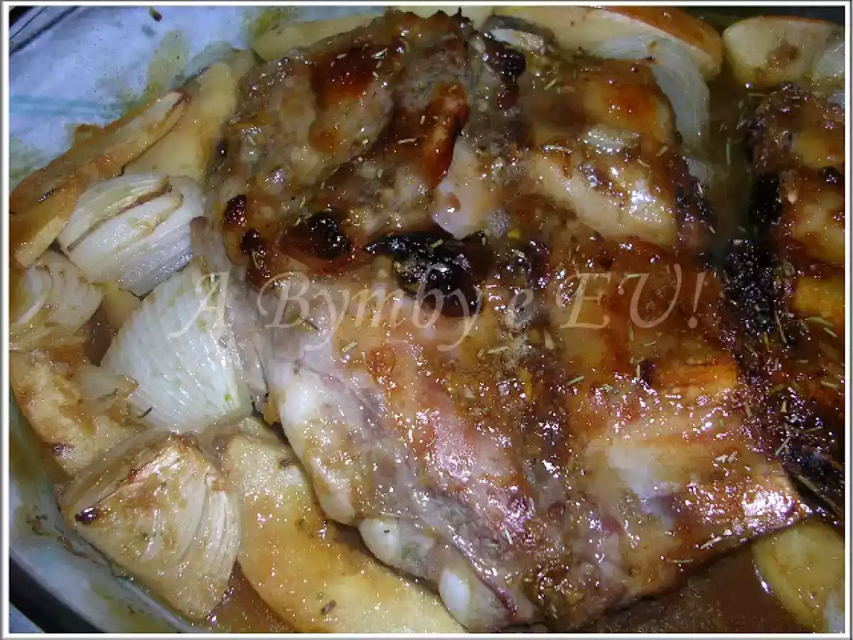 Entrecosto no forno com marmelos