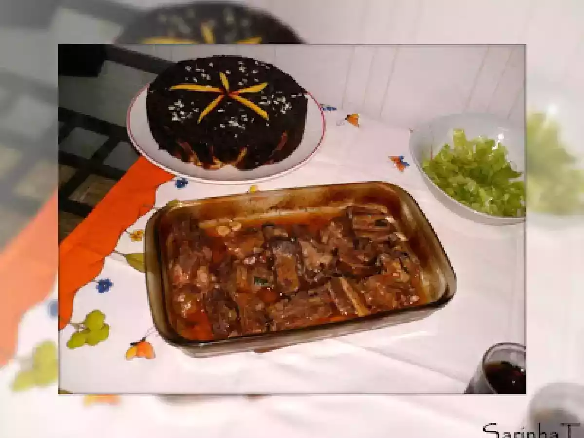 Entrecosto no Forno em Molho de Pimentão