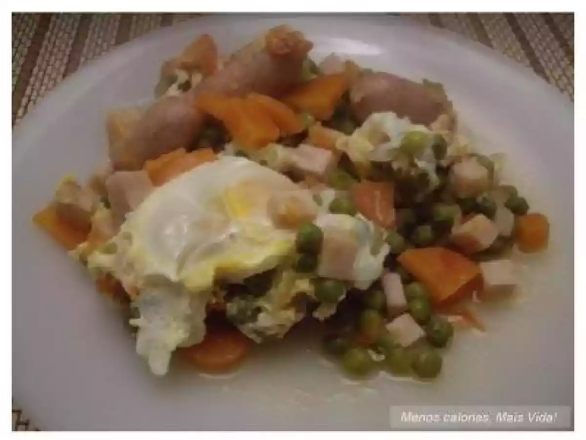 Ervilhas com Ovos Escalfados e Carne de Aves - foto 2