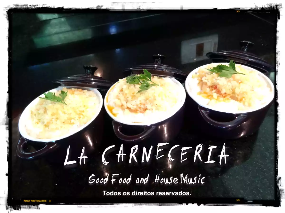 Escondidinho de Mandioca recheado com Bacalhau
