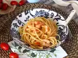 Espaguete com camarão, tomate cereja e manjericão, foto 3