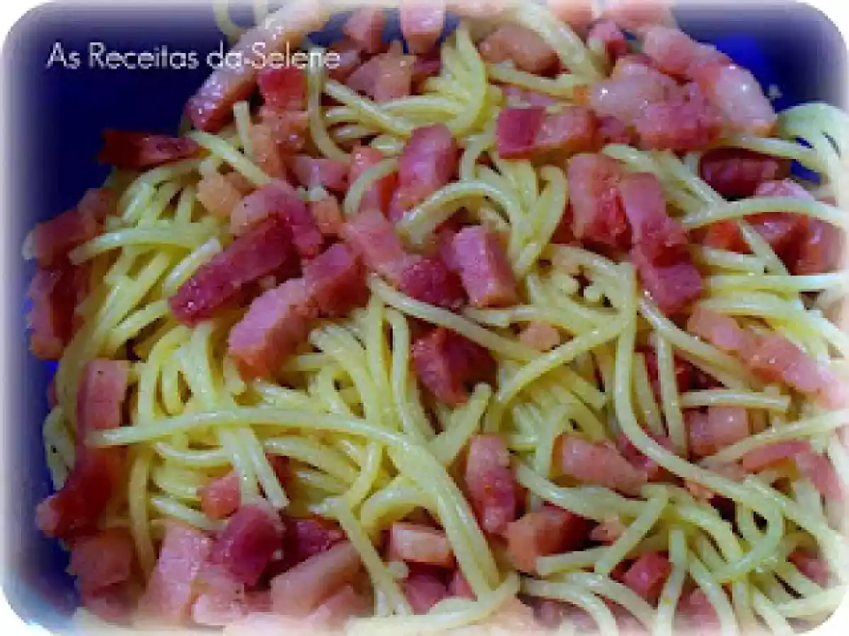 Esparguete com Bacon