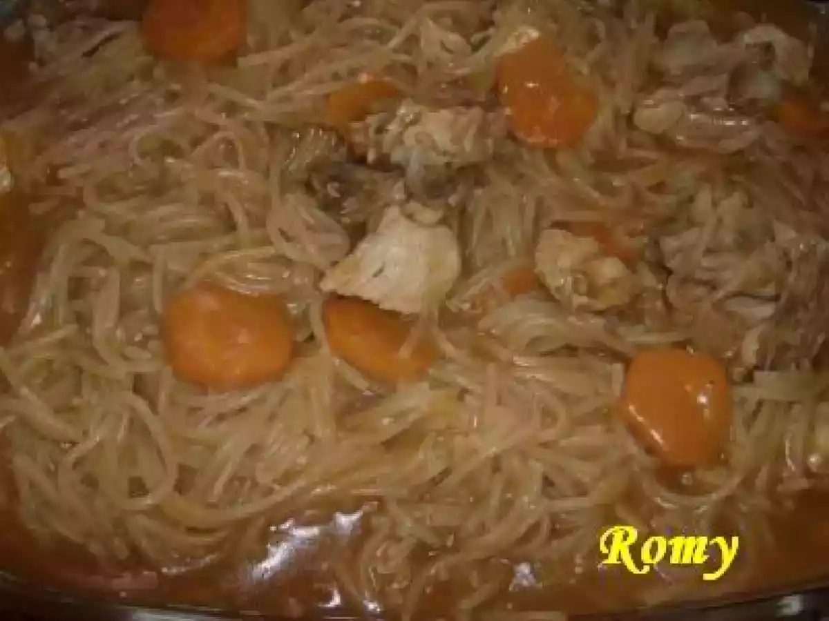 Esparguete com frango
