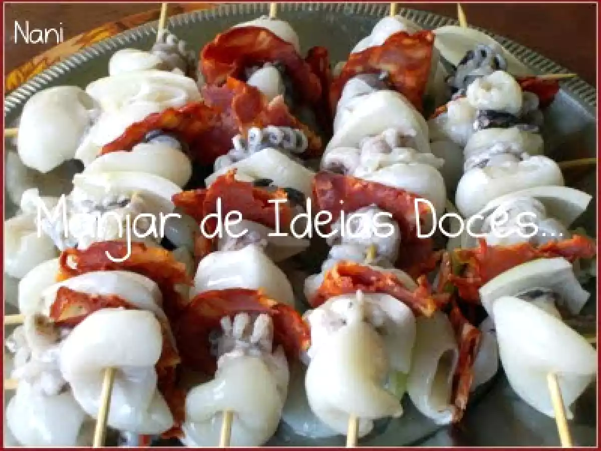 Espetadas de Choco Grelhadas