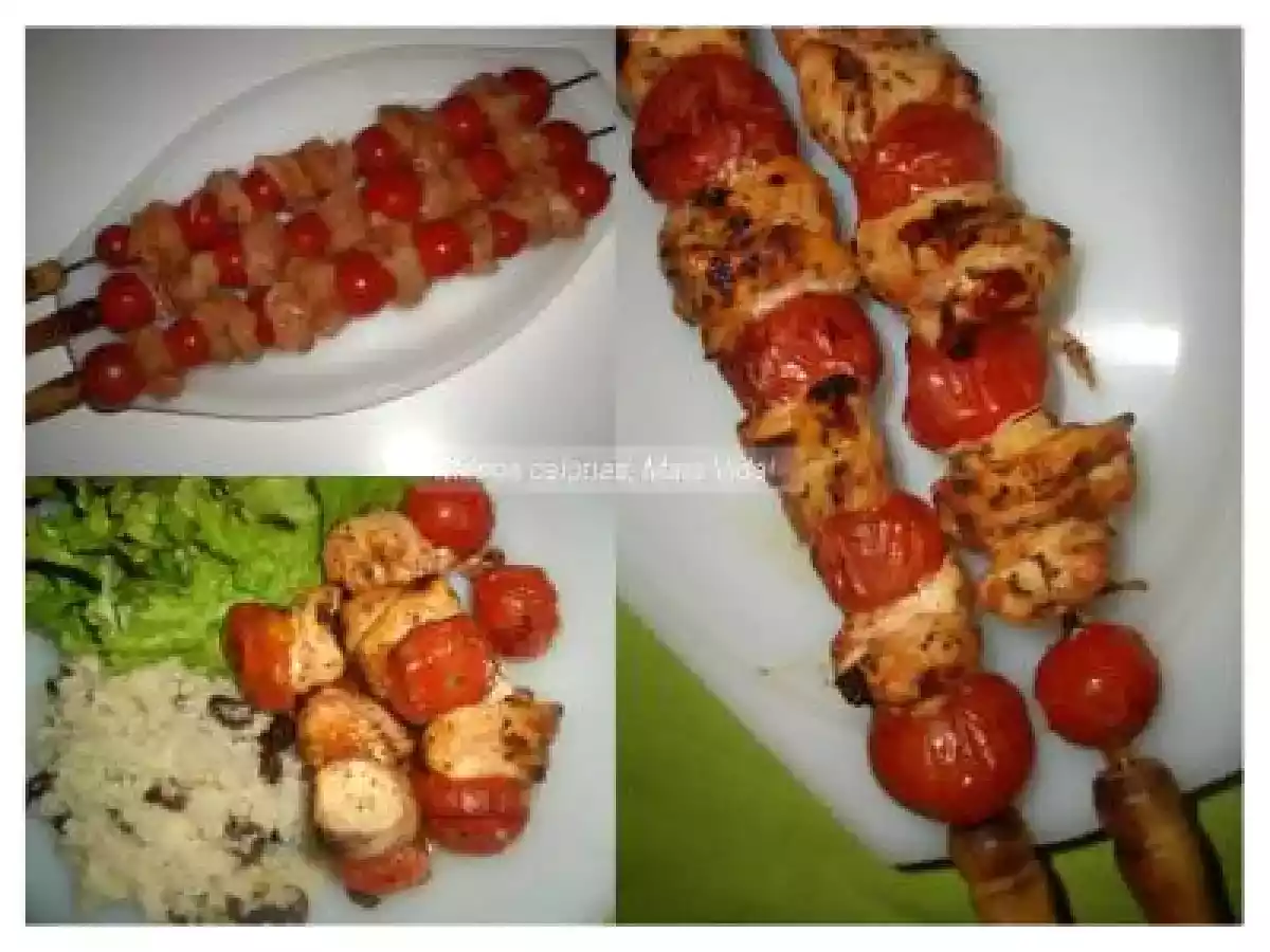 Espetadas de Frango com Tomate