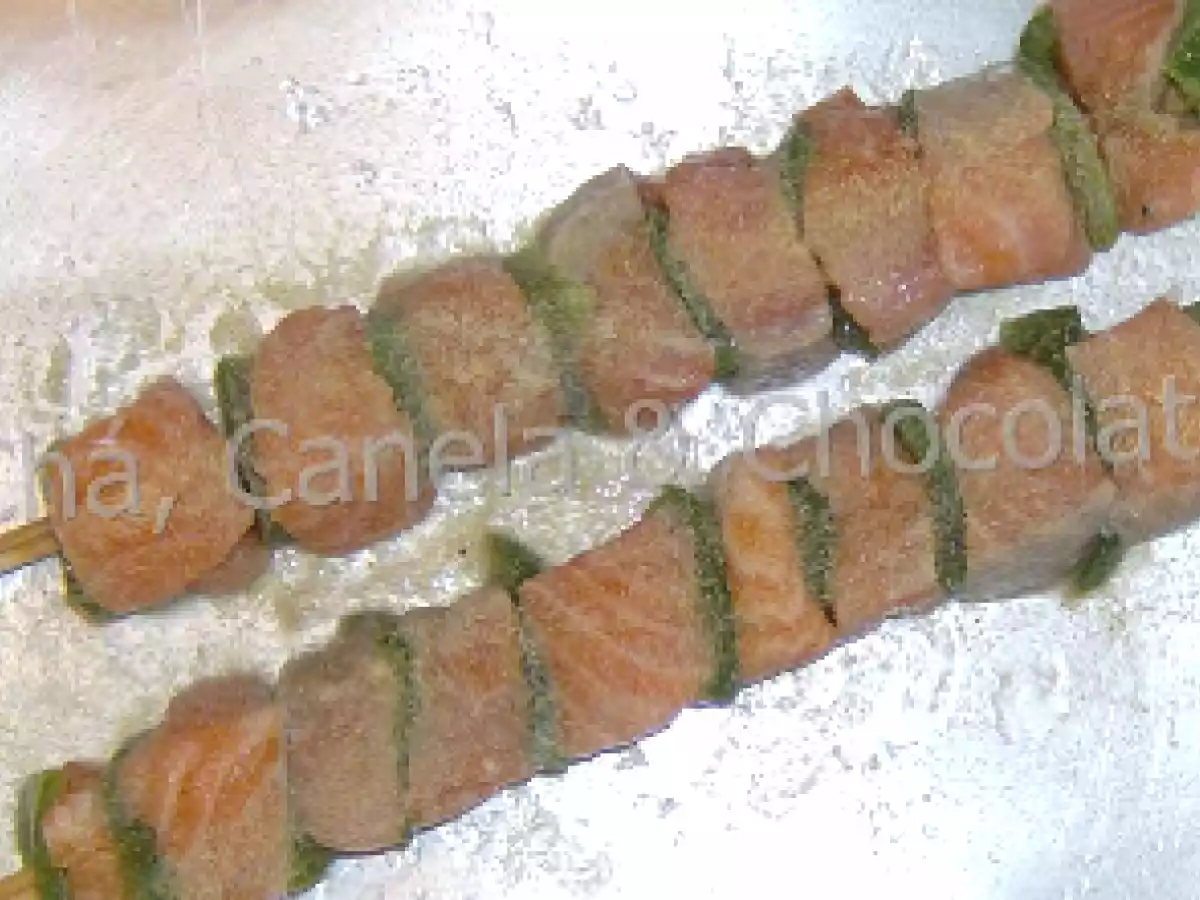 Espetadas de Salmão c/ Arroz de Legumes - foto 2
