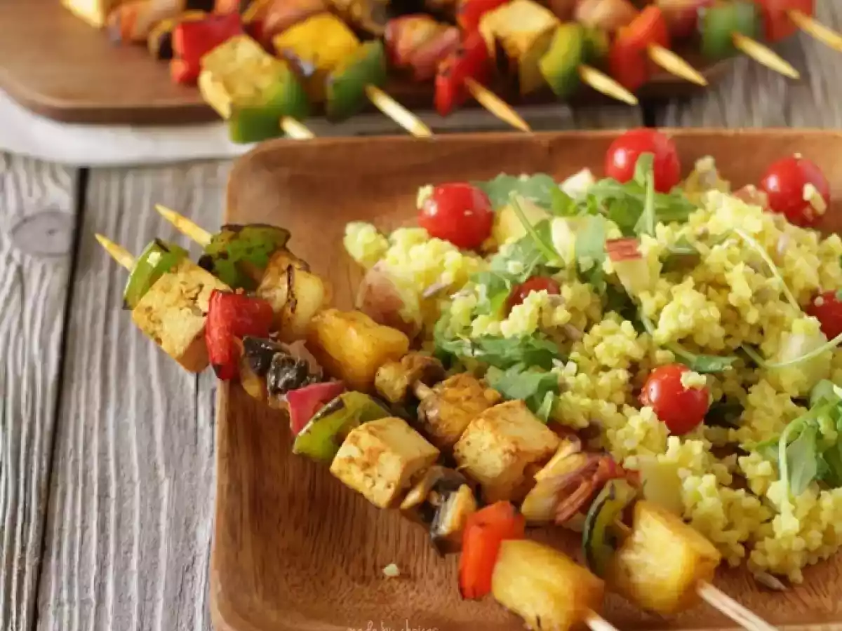 Espetadas vegetarianas com salada de millet - foto 2