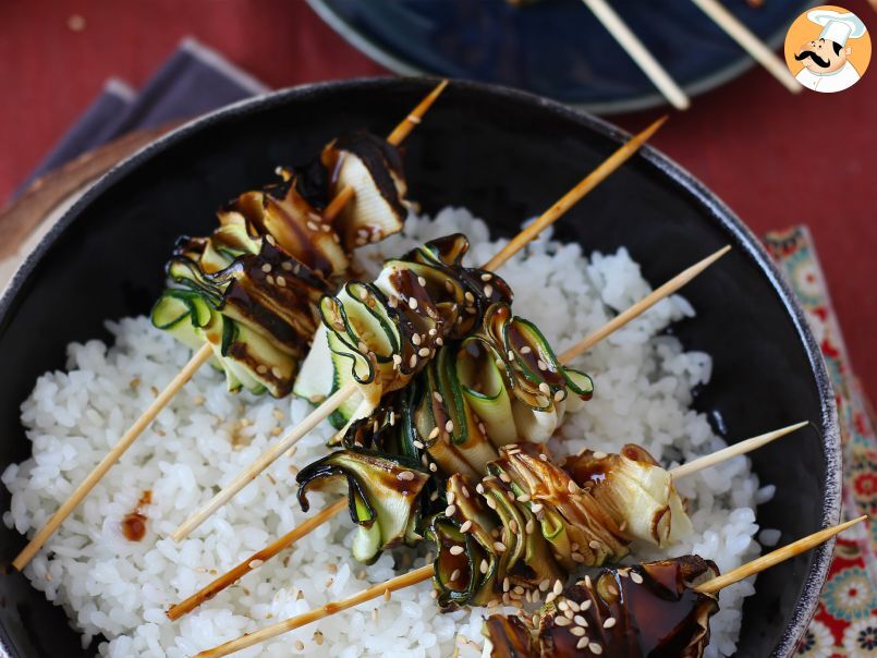 Espetinho de curgete (abobrinha) com um delicioso molho asiático picante - foto 7