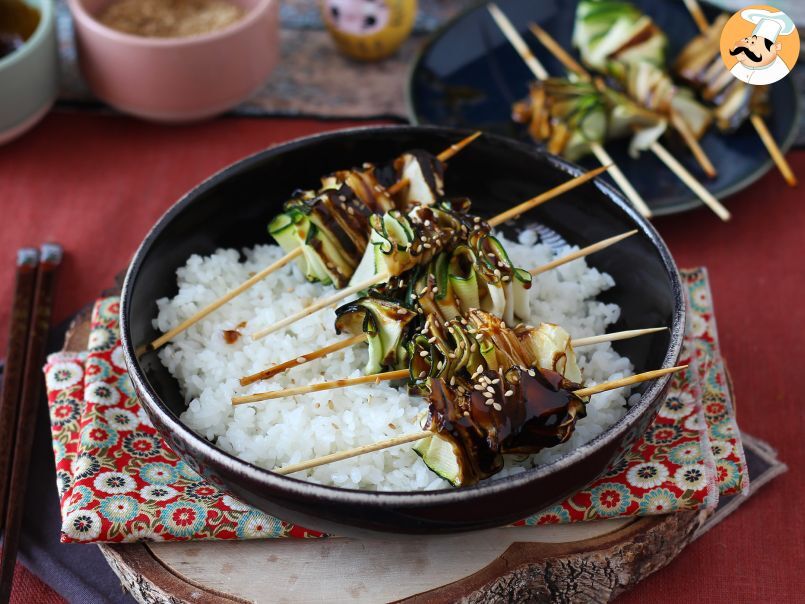 Espetinho de curgete (abobrinha) com um delicioso molho asiático picante - foto 8