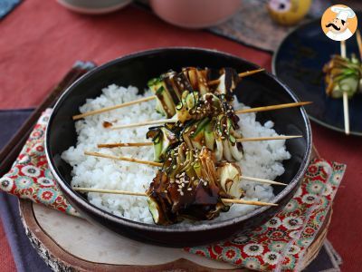 Espetinho de curgete (abobrinha) com um delicioso molho asiático picante - foto 4