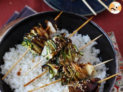 Espetinho de curgete (abobrinha) com um delicioso molho asiático picante - foto 7