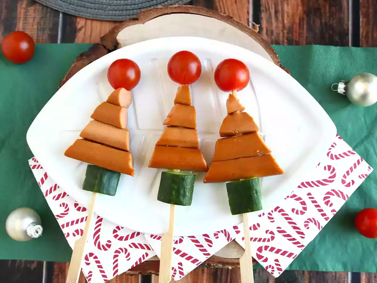 Espeto de salsicha, especial Natal