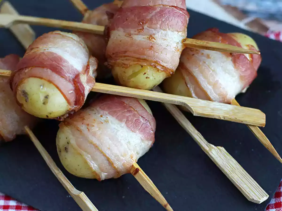 Espetos de batata e bacon - foto 4