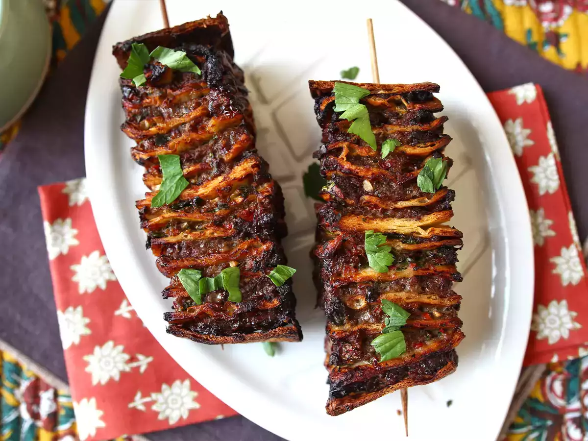 Espetos kebab de tortilha com carne moída na Air Fryer: crocantes e irresistíveis