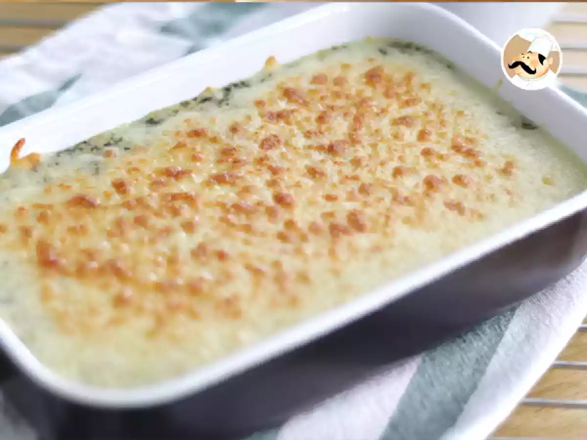 Espinafres ao creme béchamel, gratinados - foto 2