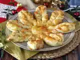 Estrela de Natal folhada e recheada com salmão e queijo, foto 2