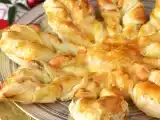 Estrela de Natal folhada e recheada com salmão e queijo, foto 3