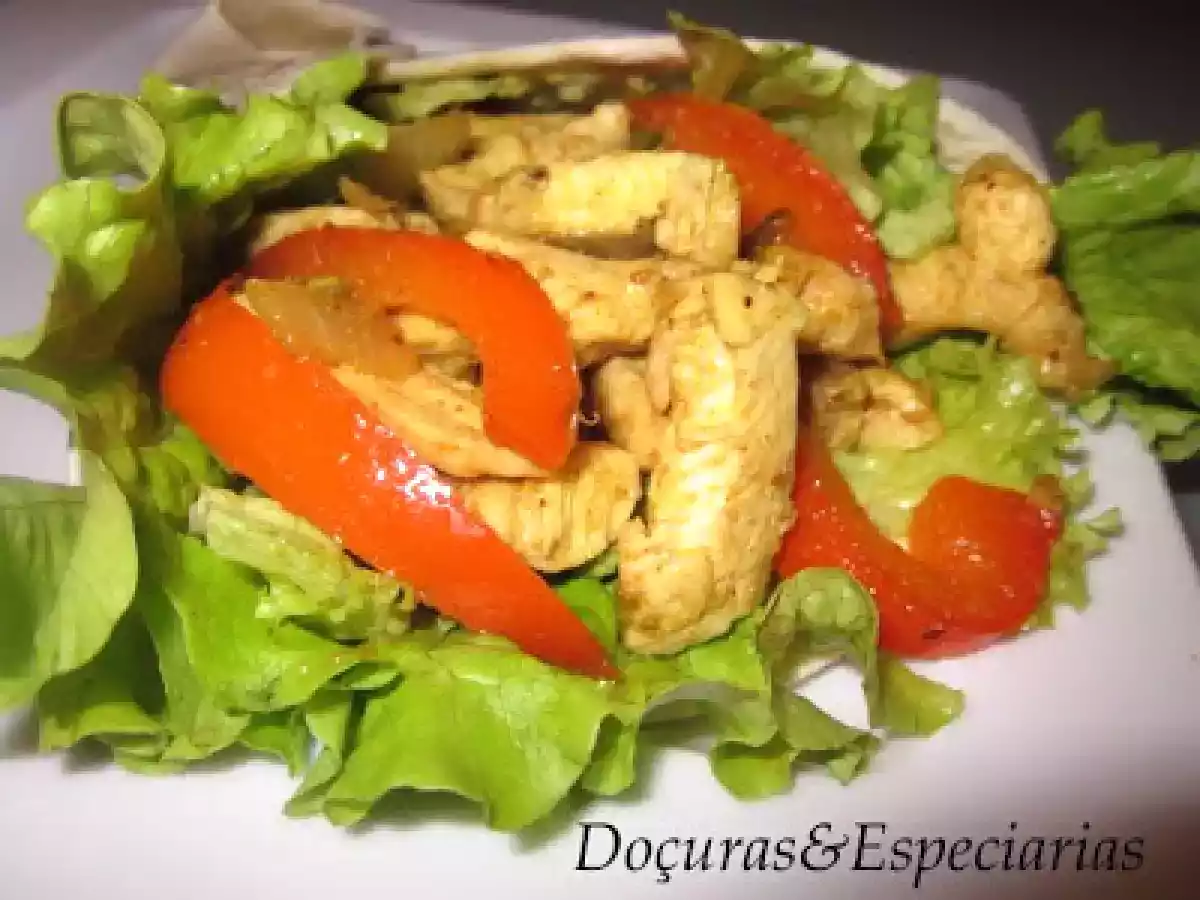 Fajitas de Frango e Pimentos