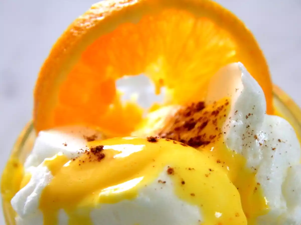 Farófias com creme de laranja