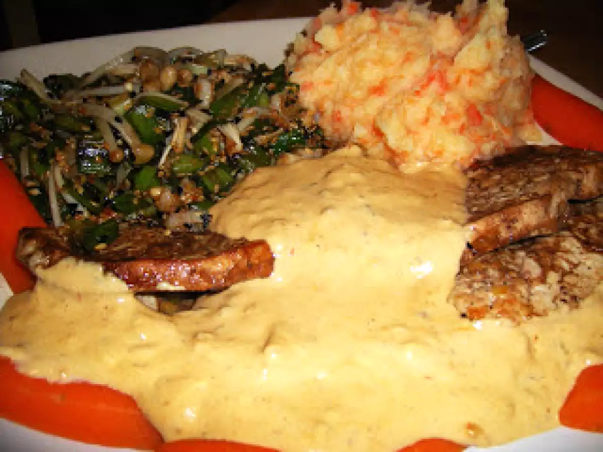 Febras com creme de Gengibre e Alho acompanhadas - foto 3