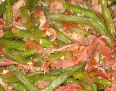 Feijão verde com bacon