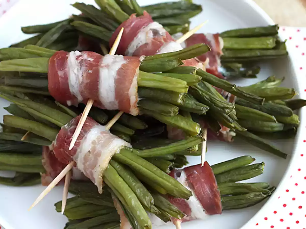 Feijão verde enrolado com bacon - foto 2