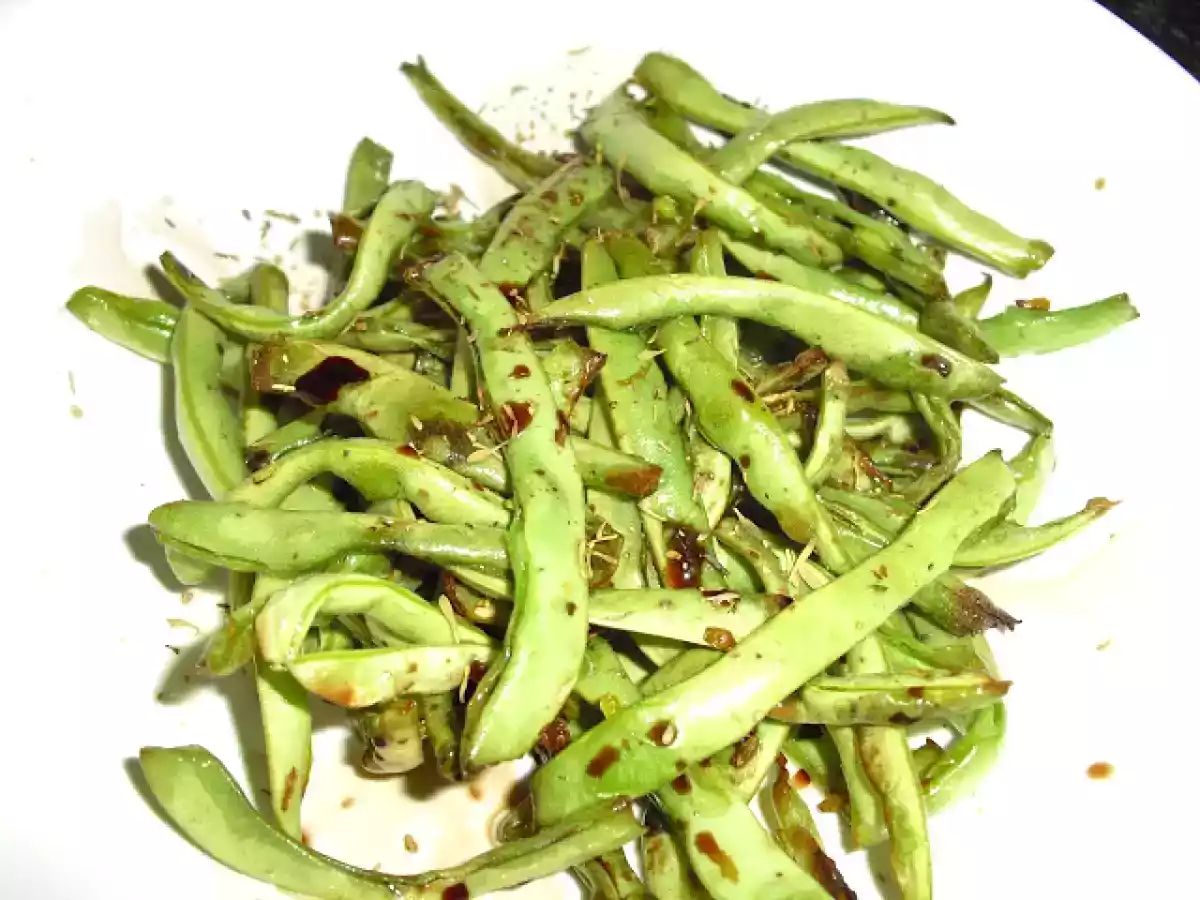 Feijão verde frito na actifry