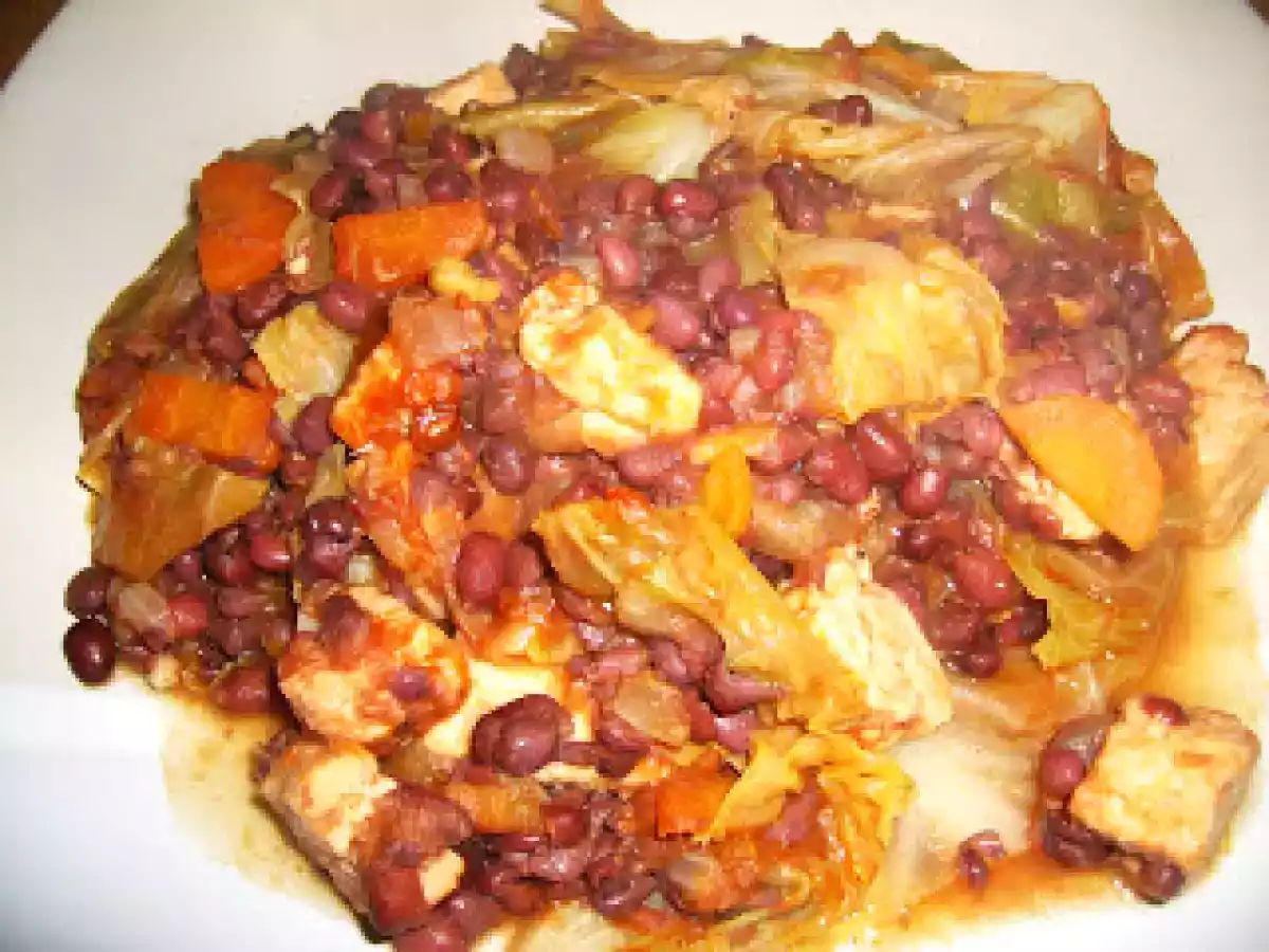 Feijoada de Adzuki e Repolho e Quorn (ou soja) - foto 2