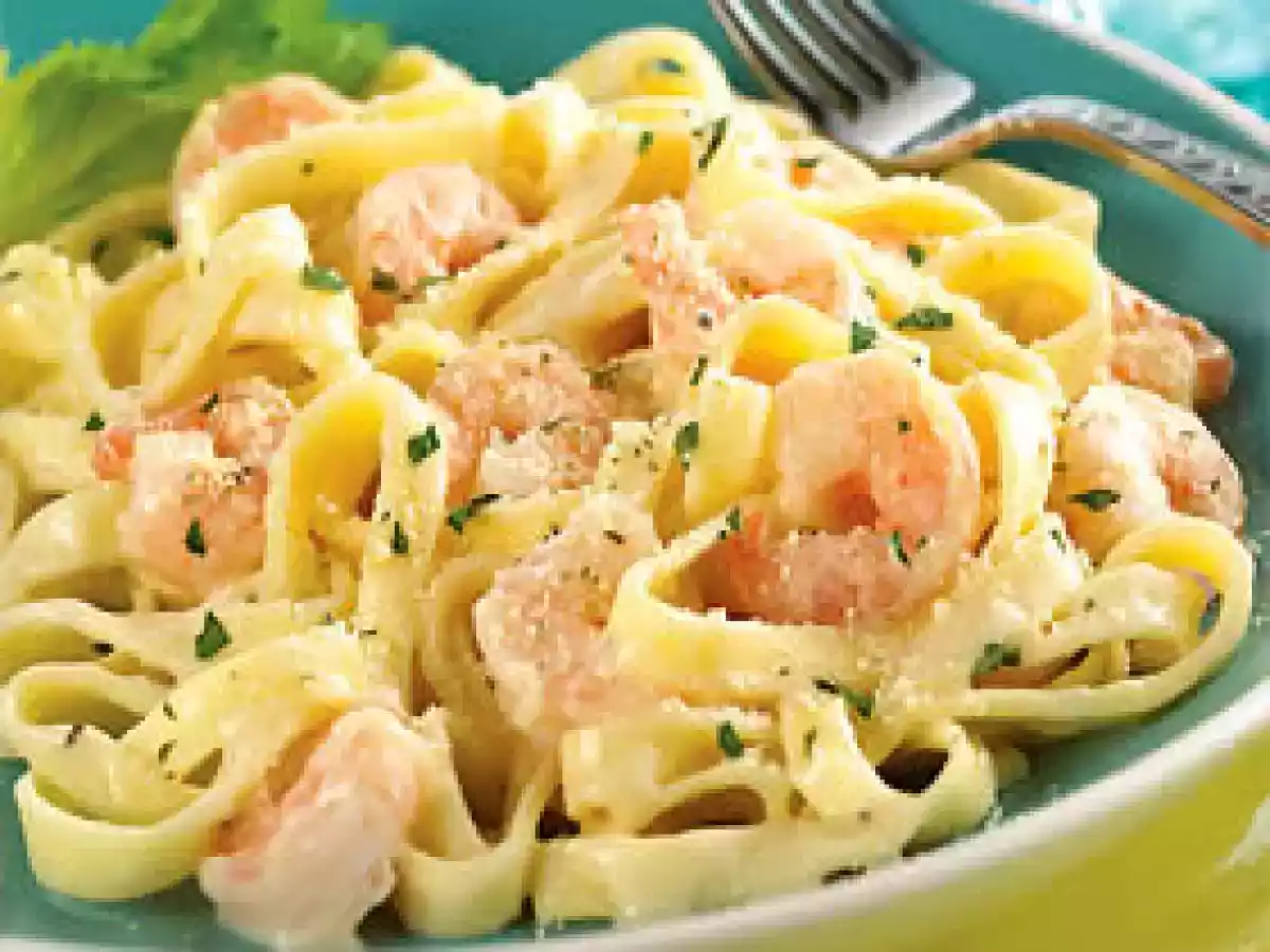 Fettuccine Com Camarão