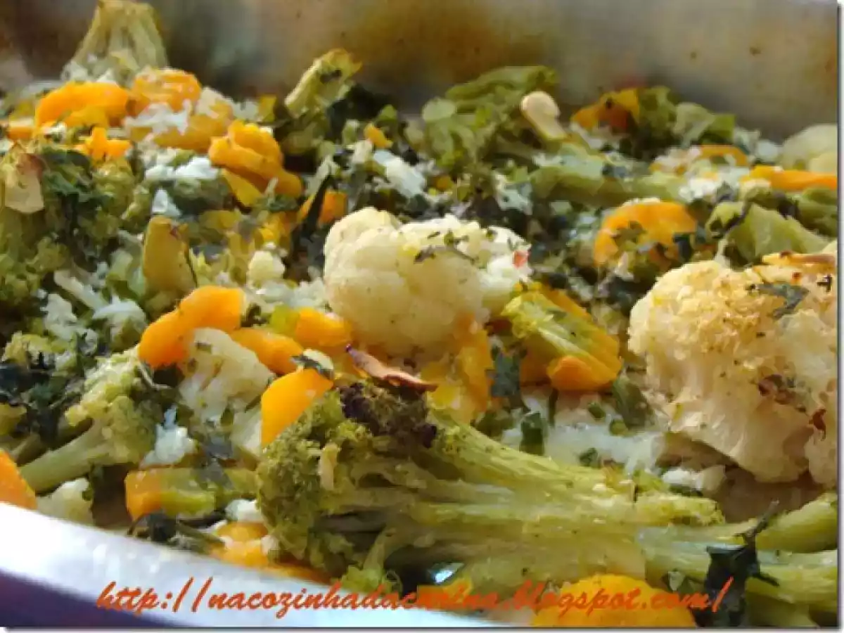 Filé de Merluza com Legumes ao Forno