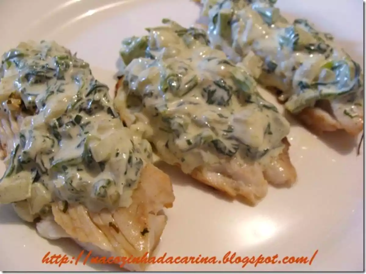 Filé de Peixe Grelhado com Creme de Espinafre - foto 2