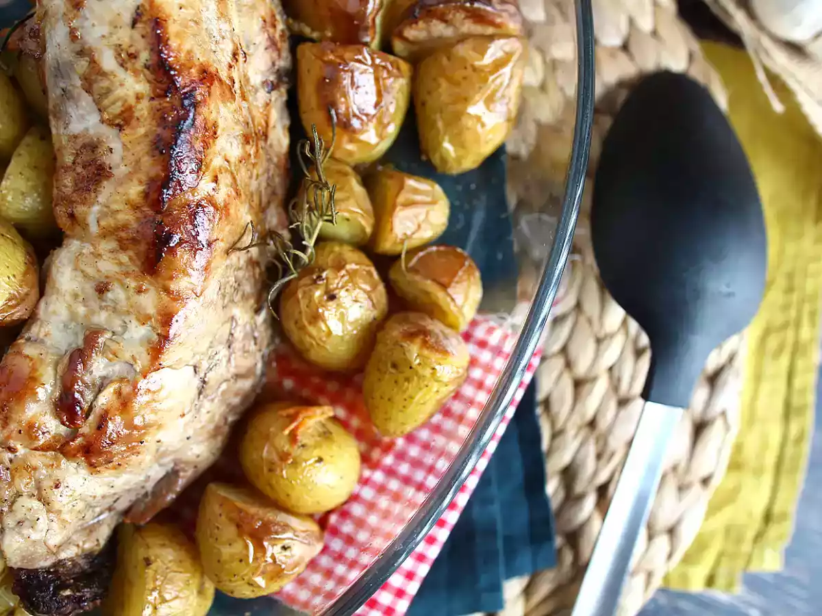 Filé mignon suíno ao forno com batatas douradas - foto 5