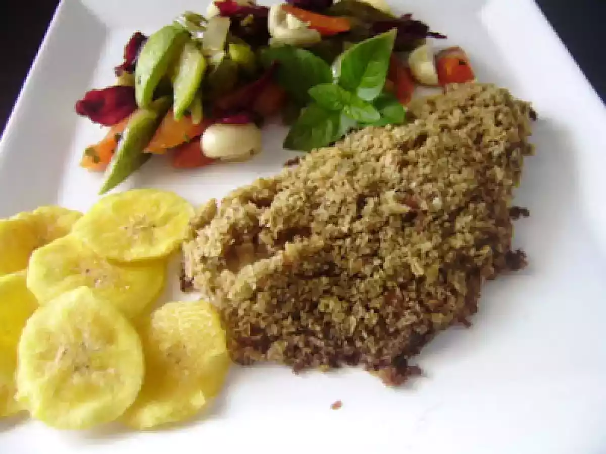 Filés de Pescada com Crosta de Pesto