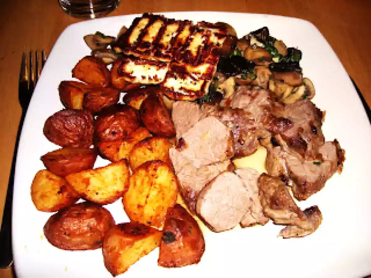 Filete de Cordeiro com Batatas de Paprica e Queijo Halloumi Grelhado - foto 2