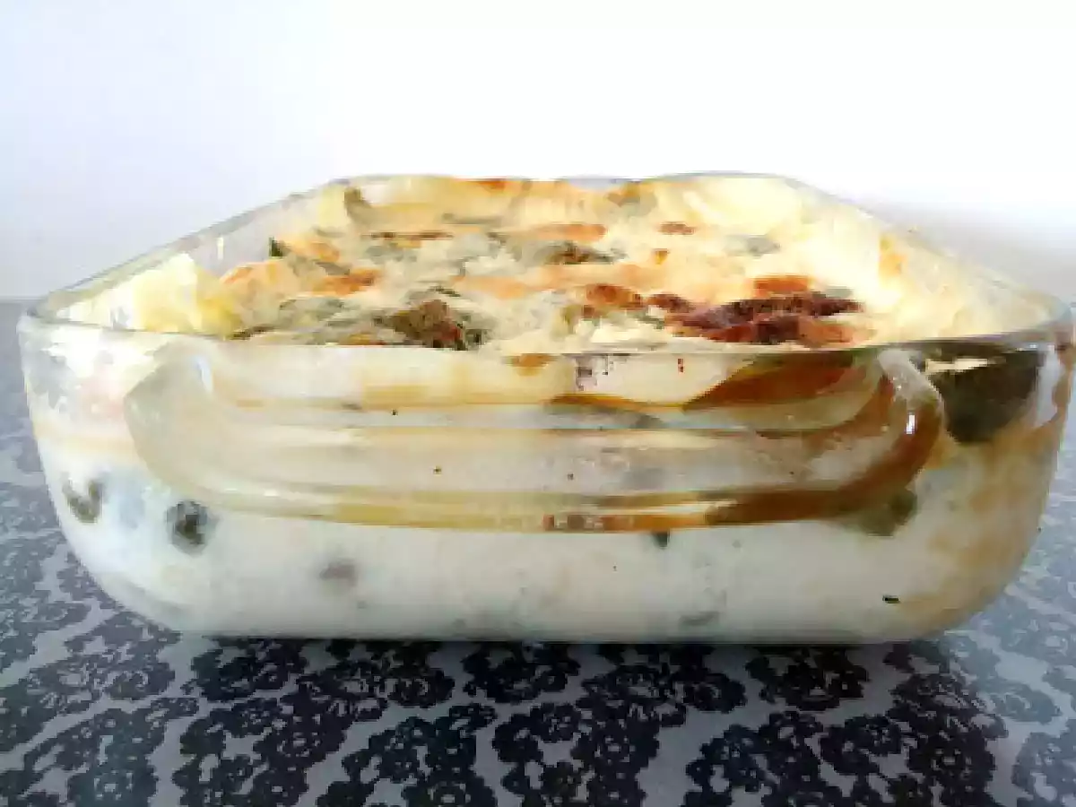 Filetes de Pescada Gratinados com Espinafres e Cogumelos - foto 3