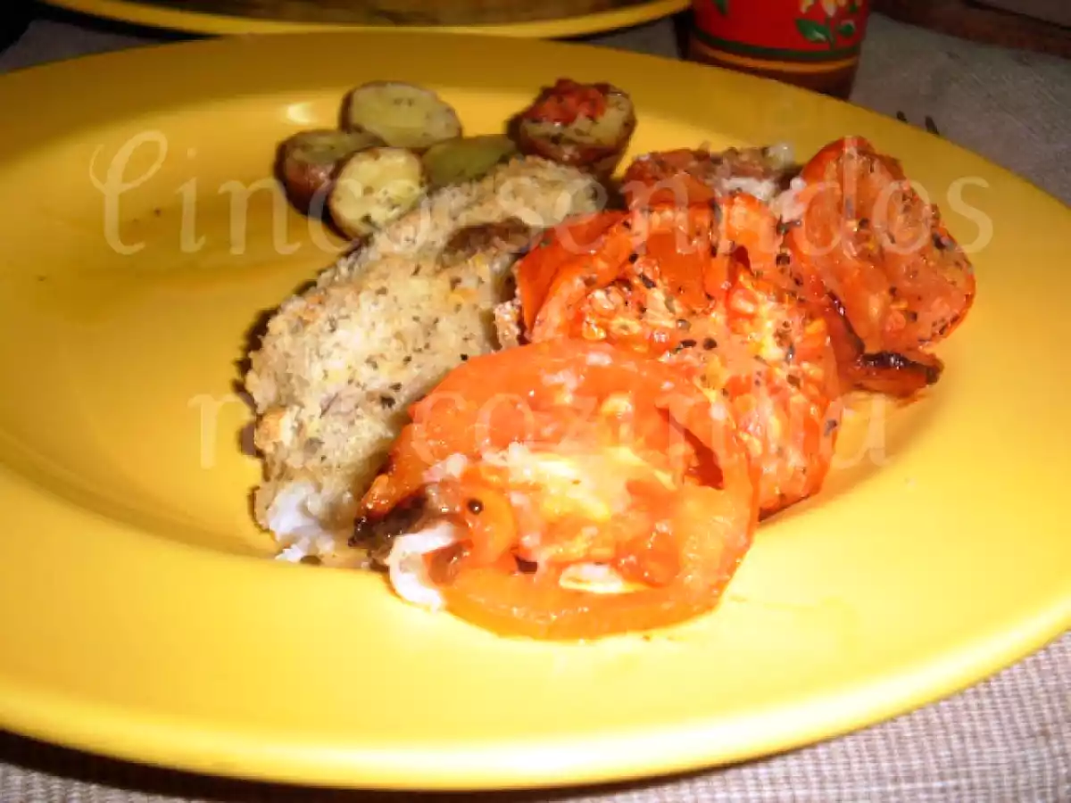 Filetes de pescada no forno com tomate, azeite e manjericão - foto 7
