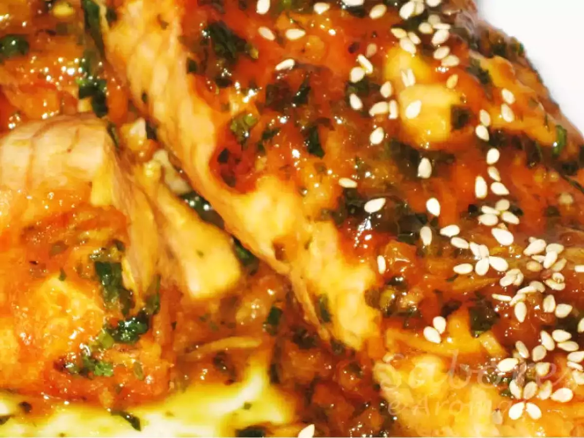 Filetes de salmão com laranja Moscatel e sementes de sésamo - foto 2