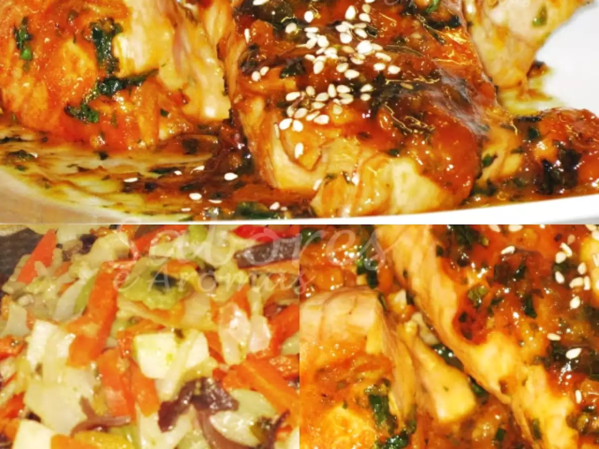 Filetes de salmão com laranja Moscatel e sementes de sésamo - foto 4