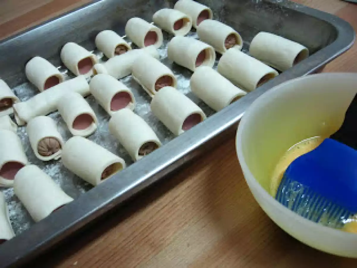 Folhadinhos de Salsicha (aperitivos) - foto 5