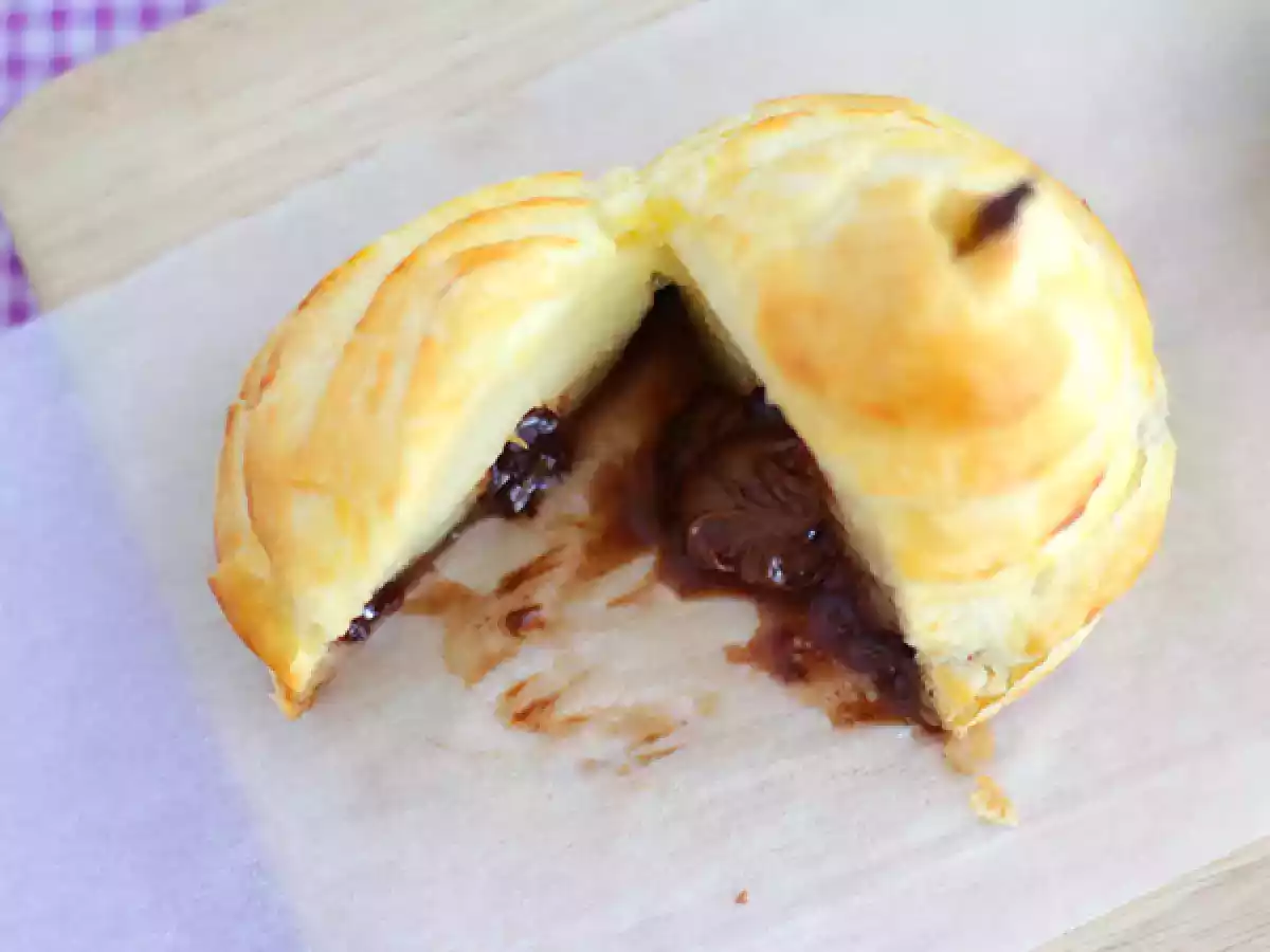 Folhado de pêras com coração de chocolate - foto 2