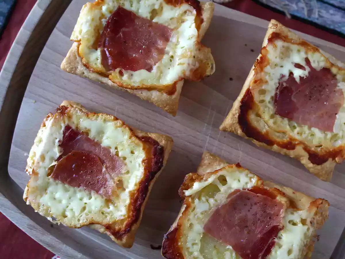 Folhado invertido de queijo, presunto e batata - foto 2