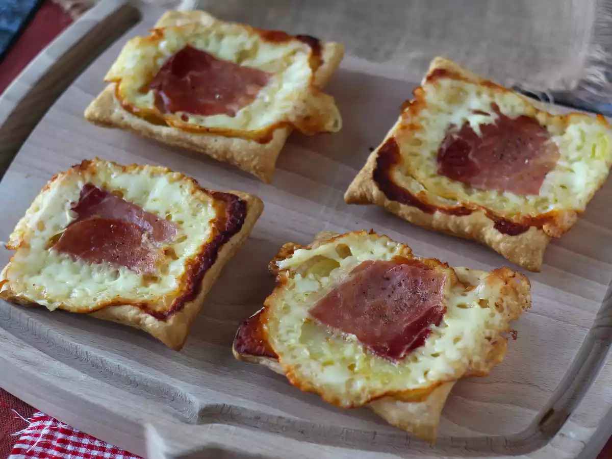 Folhado invertido de queijo, presunto e batata - foto 4