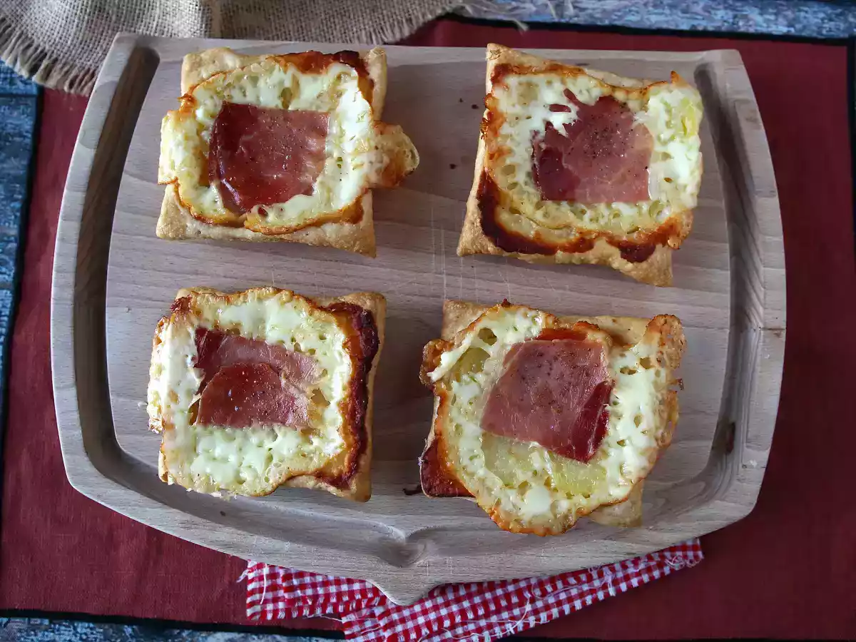 Folhado invertido de queijo, presunto e batata - foto 6