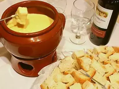 Fondue de queijo feito na hora